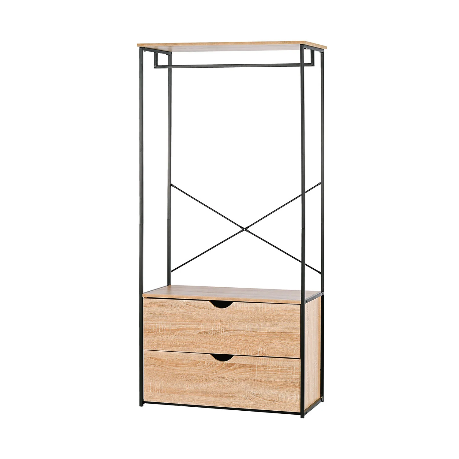 Armario Vestidor de Dormitorio Industrial Ega, 2 Cajones - Image 3