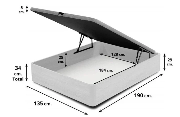 Cama Canape Abatible + Colchon (90, 105, 135, 150cm x 190cm) - Image 8