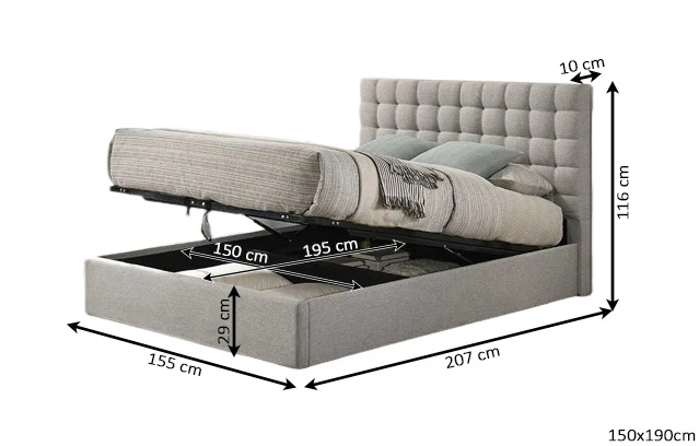 Cama Canape Abatible Trizen 150cm - Image 3