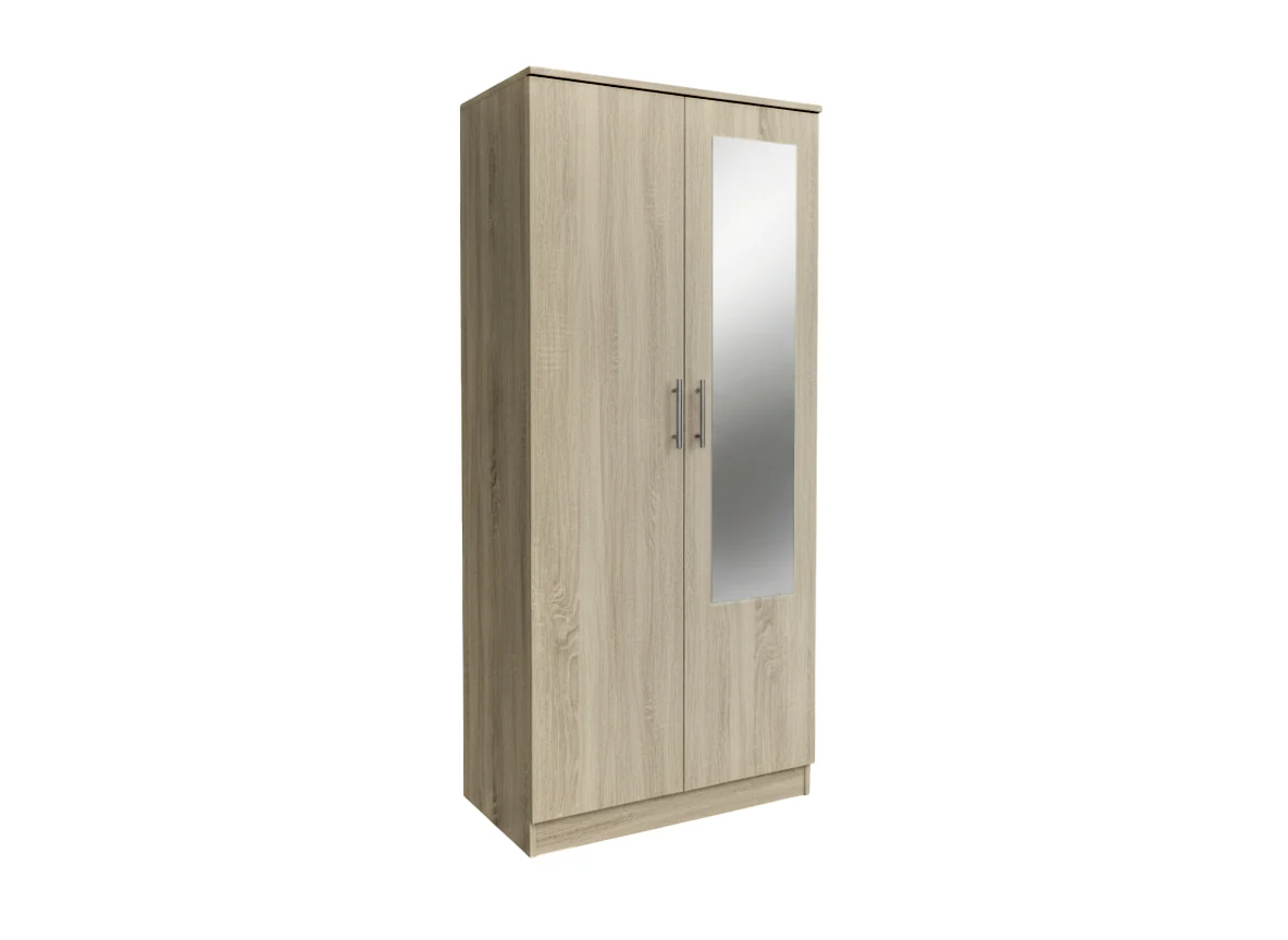Armario de Dormitorio W 2 Puertas, con Espejo - Image 2