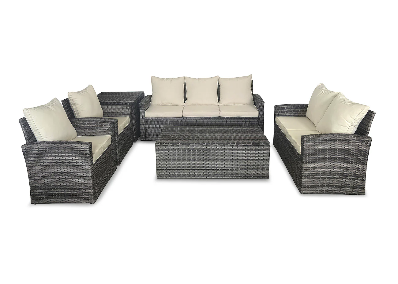Conjunto de Sofas + 2 Sillones + Mesa + Baul en Ratan PE. Muebles de Jardin y Terraza - Image 2