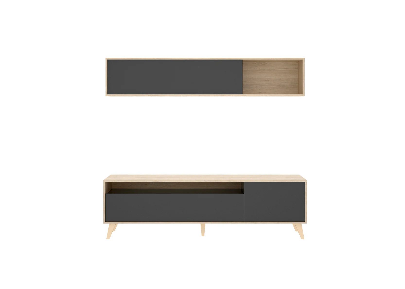 Conjunto Mueble de Salon Barcelona Grafito - Image 4