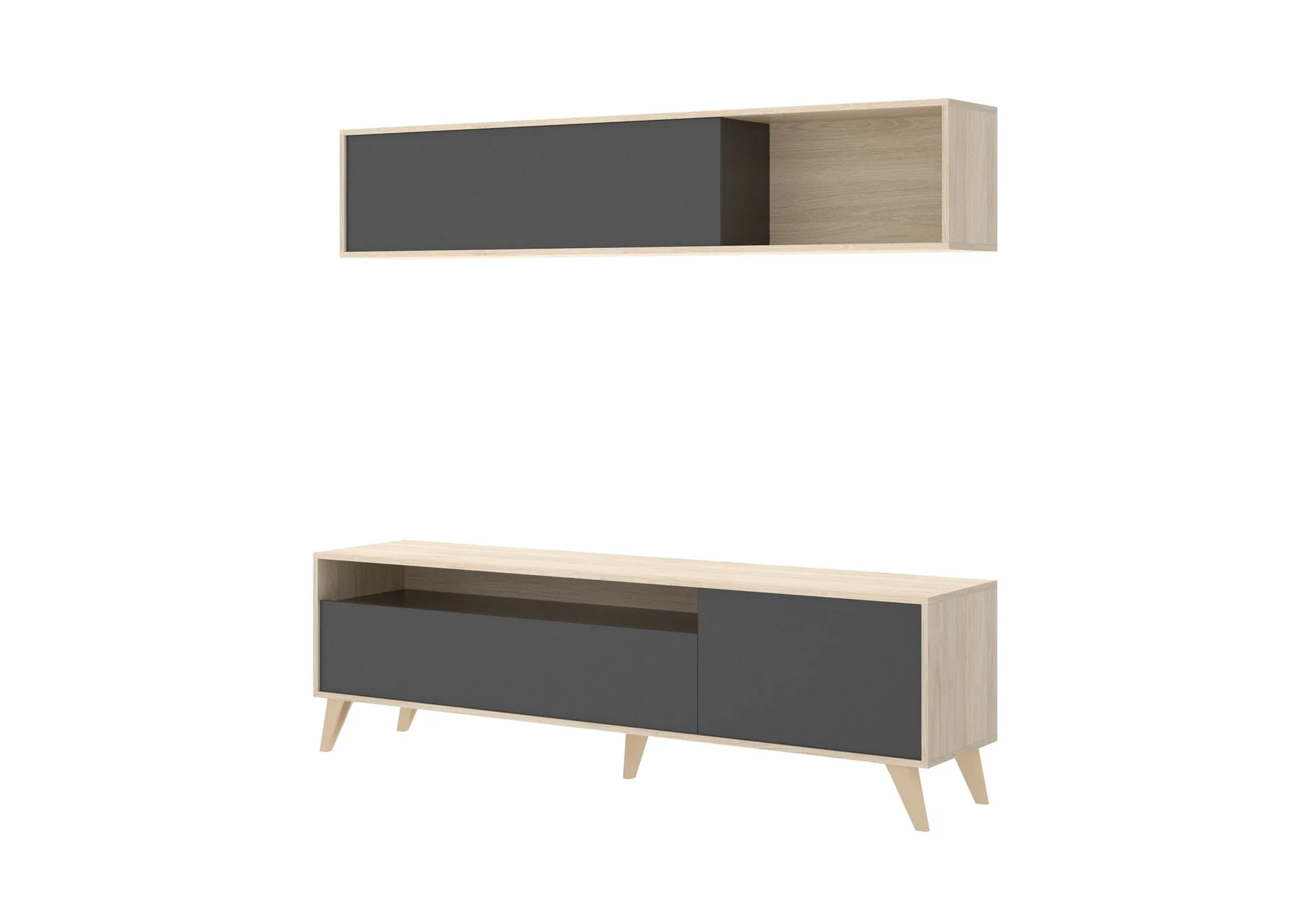 Conjunto Mueble de Salon Barcelona Grafito - Image 6