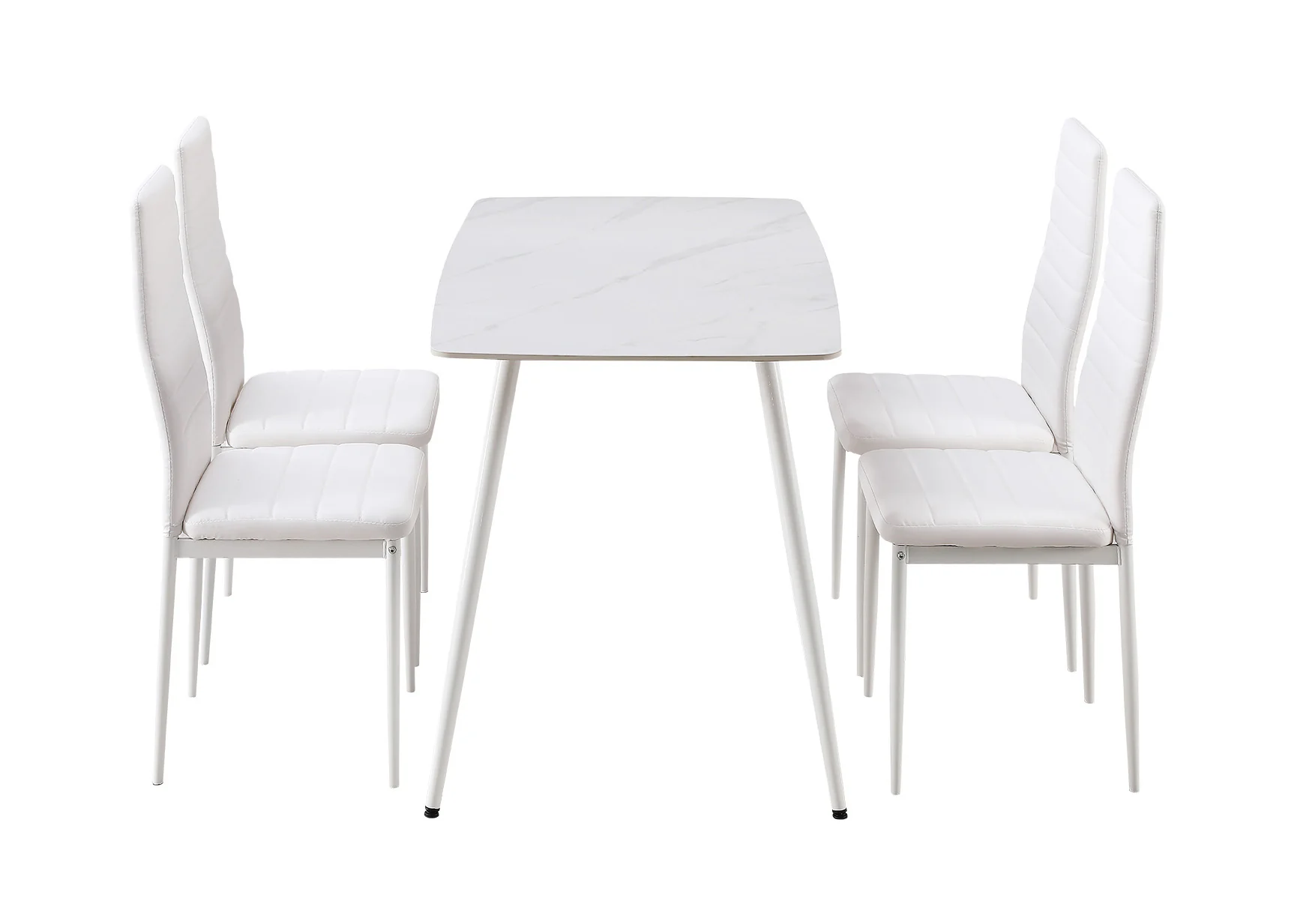 Mesa de Cristal Templado 120cm + 4 Sillas Polipiel. Comedor o Cocina - Image 6