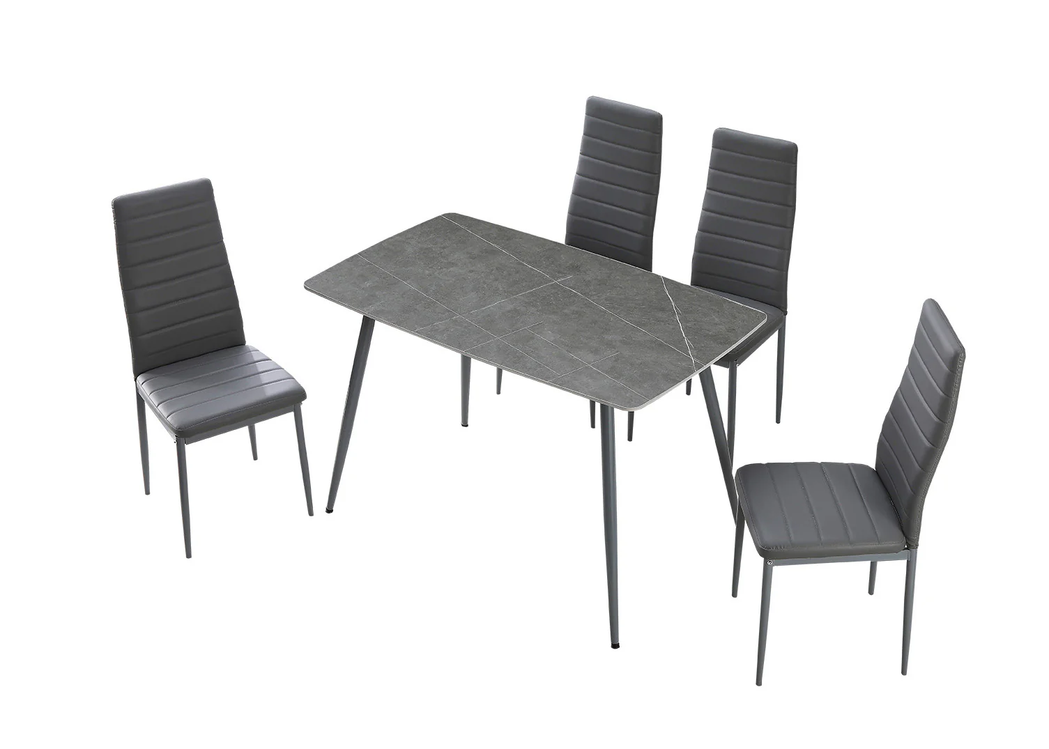 Mesa de Cristal Templado 120cm + 4 Sillas Polipiel. Comedor o Cocina - Image 8