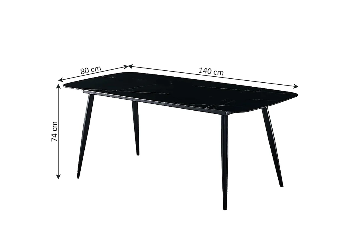 Mesa de Cristal Templado 140cm + 6 Sillas Polipiel. Comedor o Cocina - Image 3
