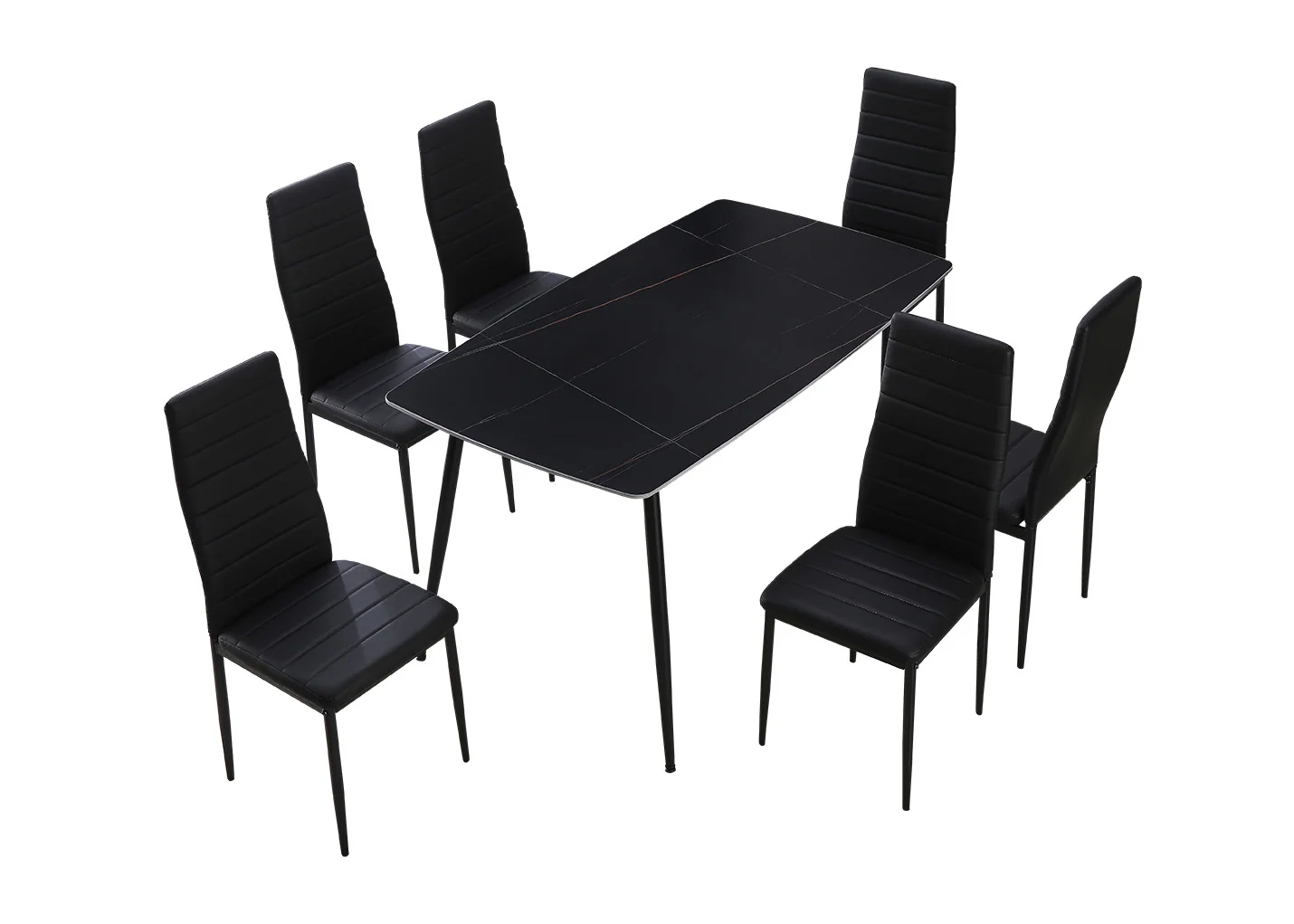 Mesa de Cristal Templado 140cm + 6 Sillas Polipiel. Comedor o Cocina - Image 6