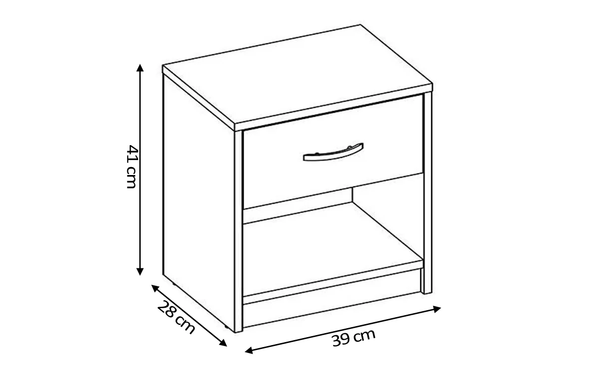 Pack Cama Canape Abatible + Mesita de Noche 1 Cajon Blanco - Image 14
