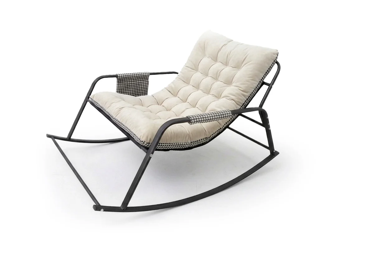 Silla Mecedora Tumbona Beige. Muebles de Dormitorio, Jardin o Terraza - Image 2