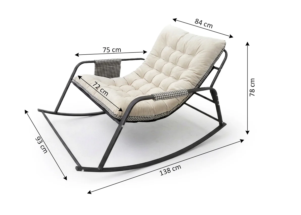 Silla Mecedora Tumbona Beige. Muebles de Dormitorio, Jardin o Terraza - Image 3