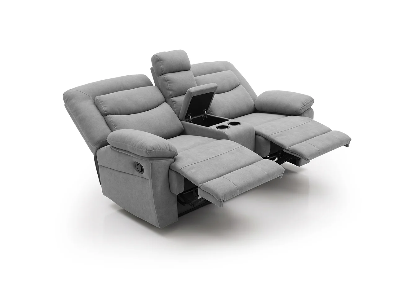 Sofa Reclinable Manual Laurel 2 Plazas Gris - Image 2