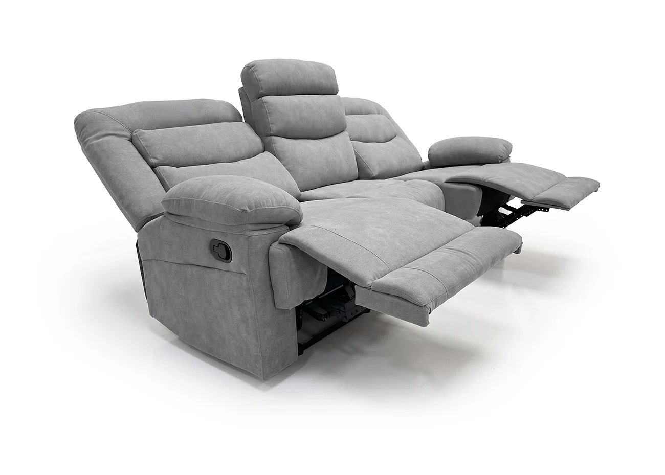 Sofa Reclinable Manual Laurel 3 Plazas Gris - Image 5