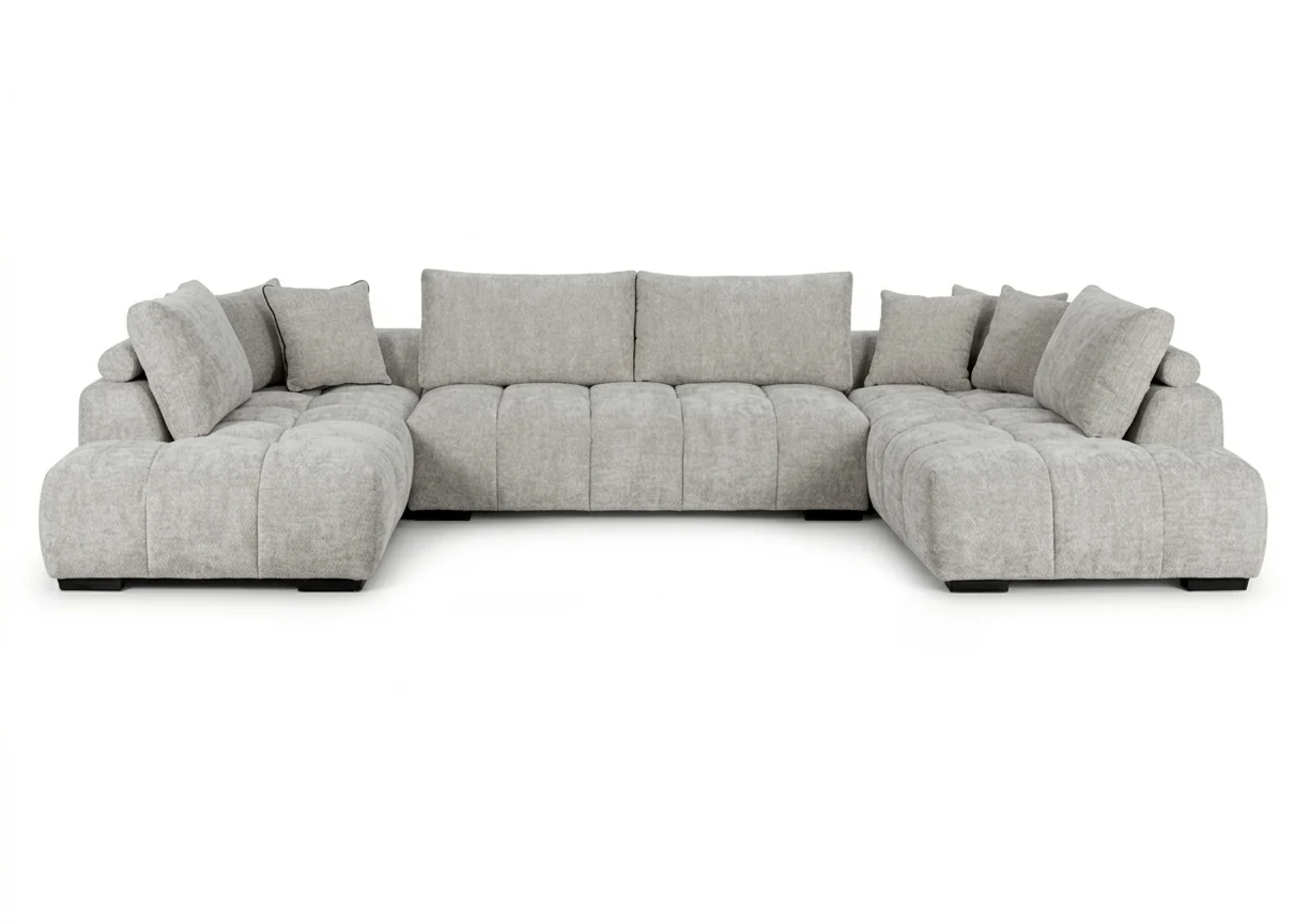 Sofa Rinconera Chaise Longue G-Silver 372cm - Image 2