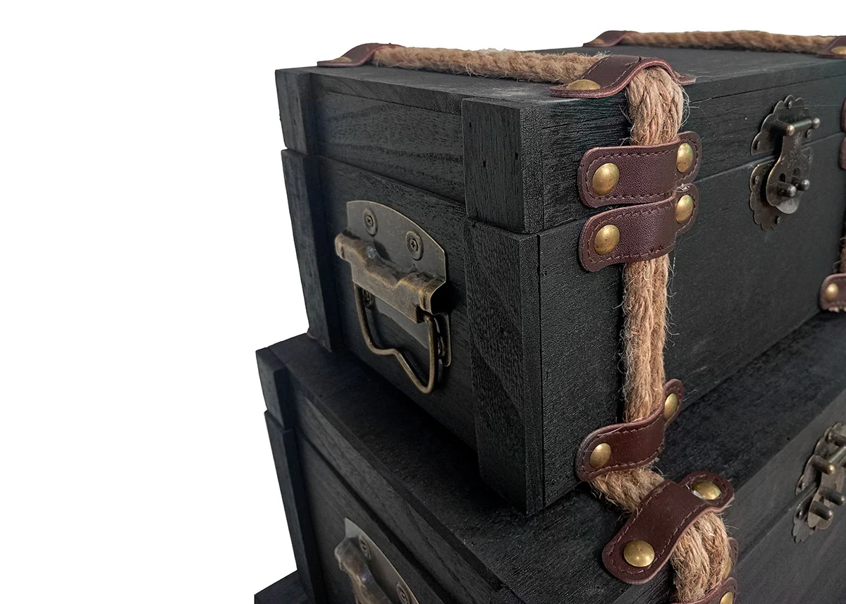 Conjunto de 3 Cajas Apilables Multiusos con Asas. Almacenaje Decorativo - Image 6