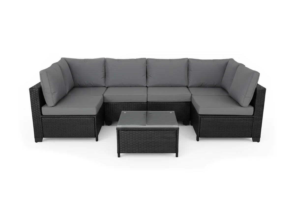 Conjunto de Sofas de Exterior en Ratan PE, 7 piezas. Muebles de Jardin y Terraza - Image 2