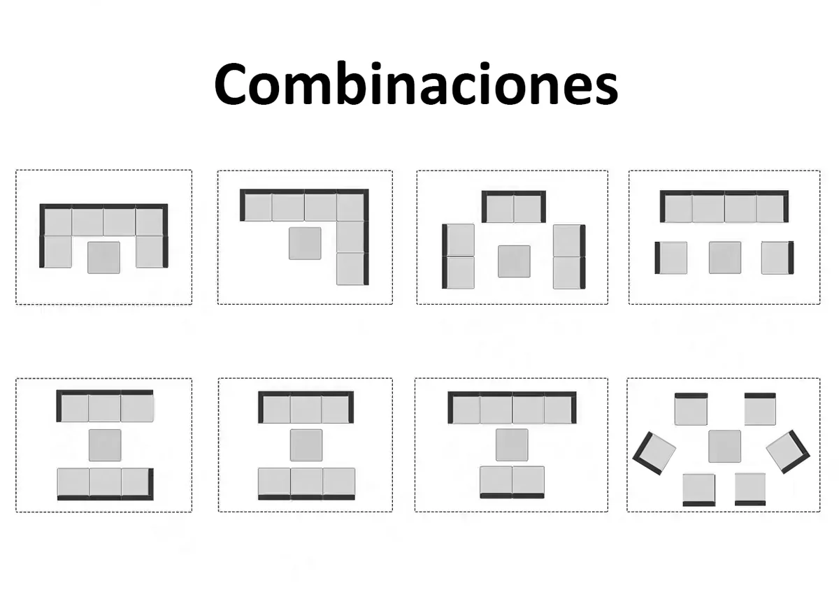 Conjunto de Sofas de Exterior en Ratan PE, 7 piezas. Muebles de Jardin y Terraza - Image 4