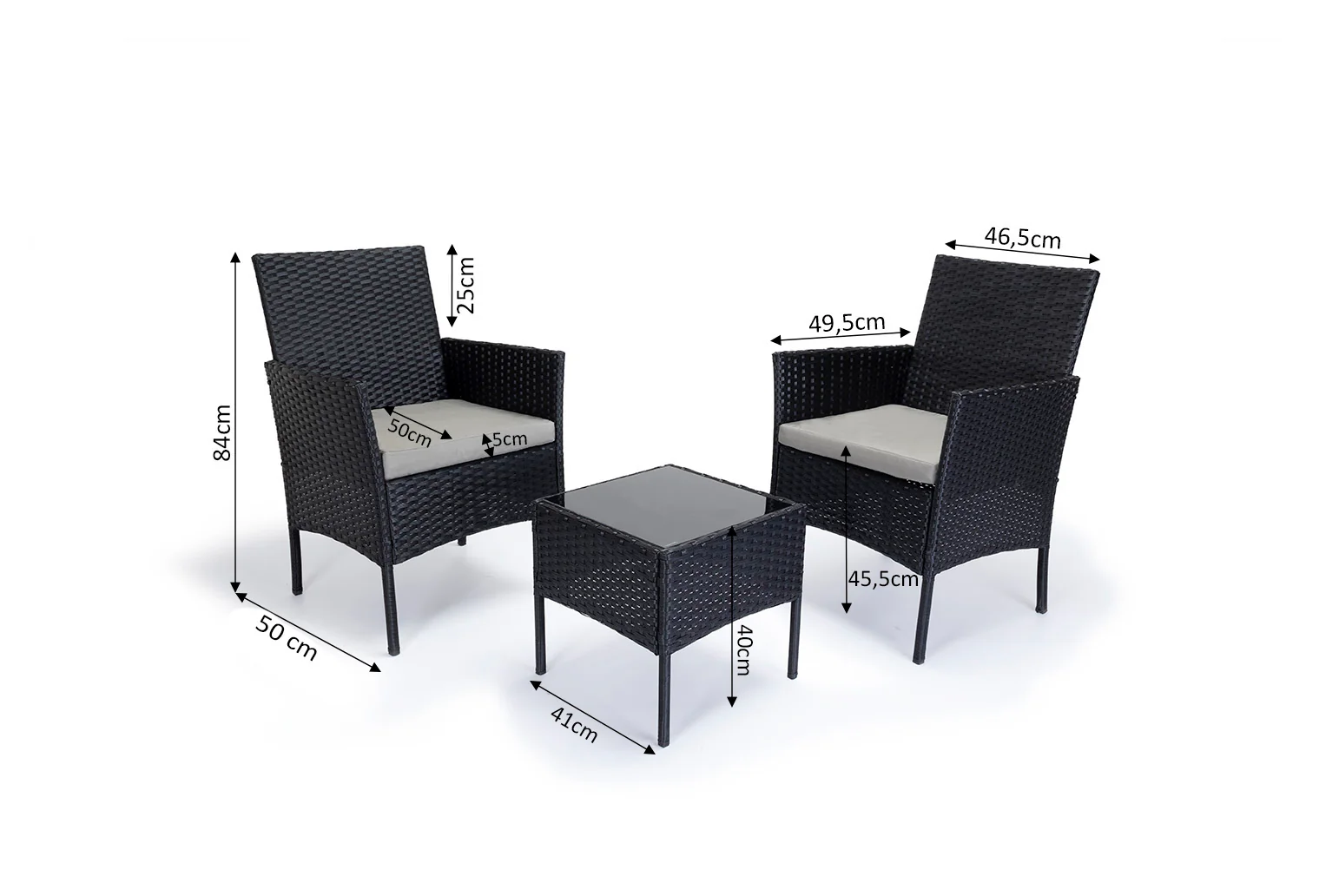 Conjunto Mesa + 2 Sillones de Ratan PE. Muebles de Jardin y Terraza - Image 3