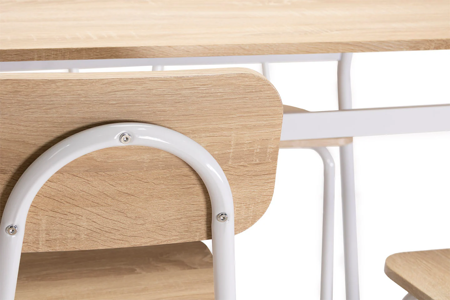 Conjunto de Mesa de Comedor con 4 Sillas, Madera y Metal. Comedor o Cocina - Image 2