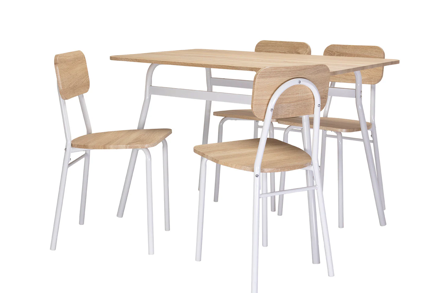 Conjunto de Mesa de Comedor con 4 Sillas, Madera y Metal. Comedor o Cocina - Image 6