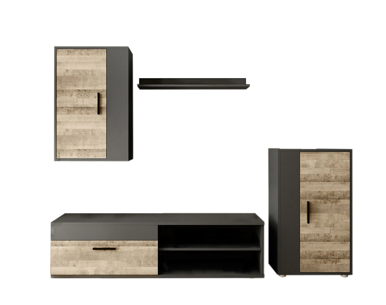 Conjunto Muebles de Salon Mini Barato Antracyt - Image 2