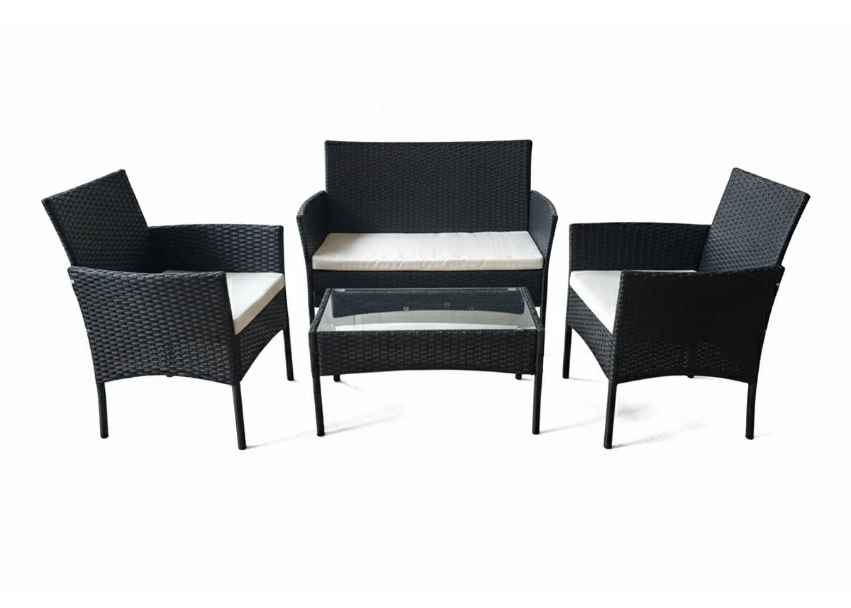 Conjunto Sofa + Mesa + 2 Sillas de Ratan PE. Muebles de Jardin y Terraza - Image 2