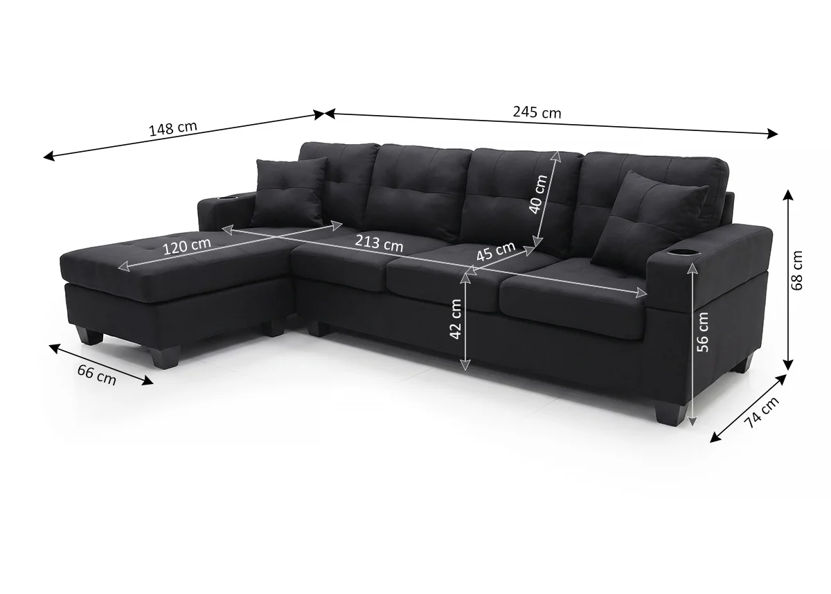 Sofa Chaise Longue Reversible Maria 245cm - Image 3