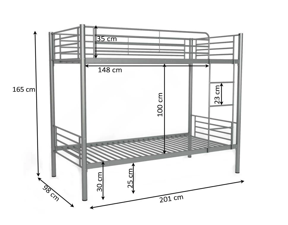 Litera Metalica Doble Cama 90cm AS-110 - Image 4
