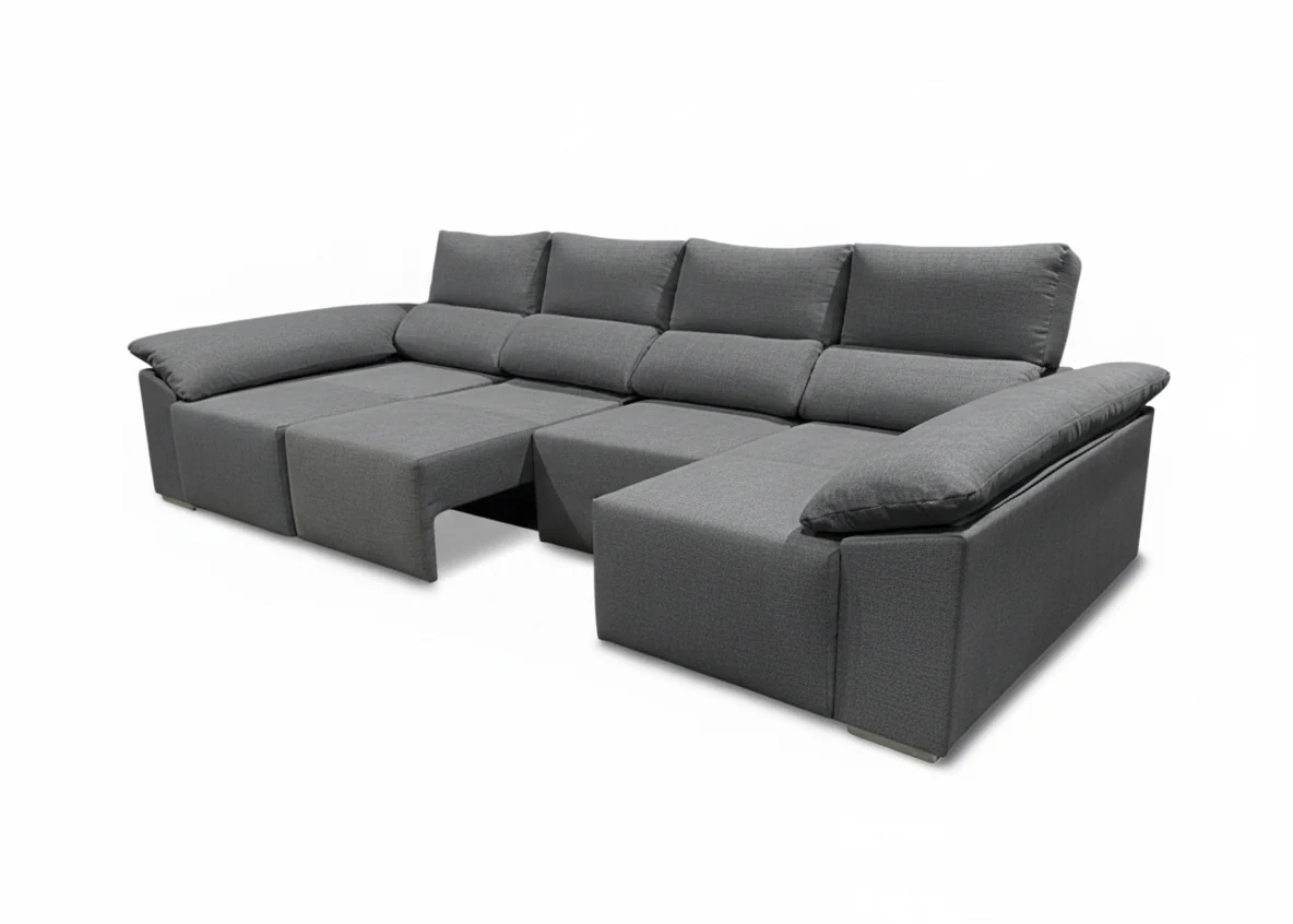 Mega Sofá Cama Barcelona Chaise Longue con Arcon, 335cm - Image 4