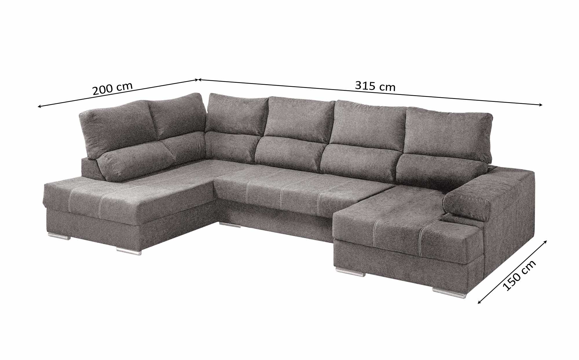 Mega Sofa Cama Chaise Longue Rinconera Italia 315cm - Image 22