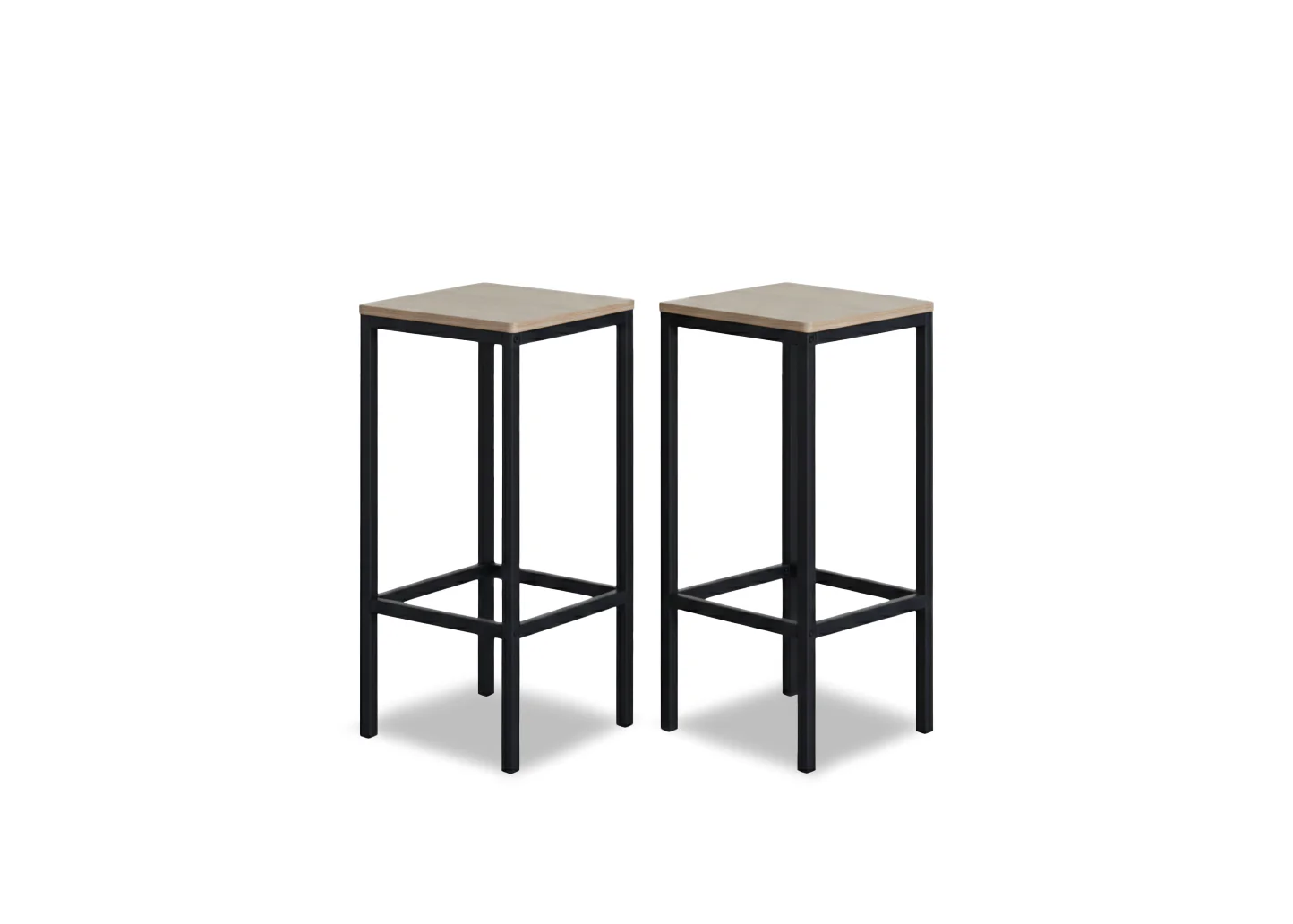 Mesa de Bar en Madera y Metal + 2 Taburetes Nancy, Diseño Industrial - Image 7