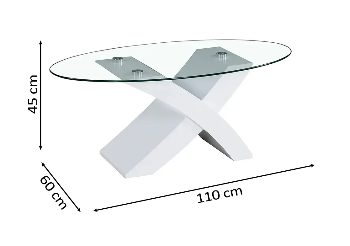 Mesa de Centro de Cristal Templado Lore - Image 3