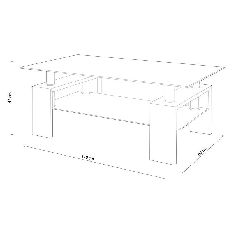 Mesa de Centro de Cristal Templado Missouri - Image 3