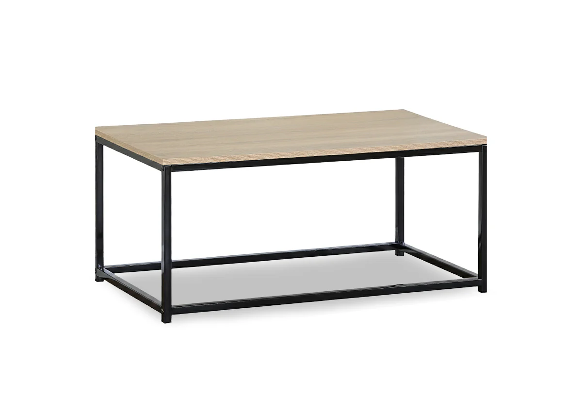 Mesa de Centro Nancy en Madera y Metal, Diseño Industrial - Image 2