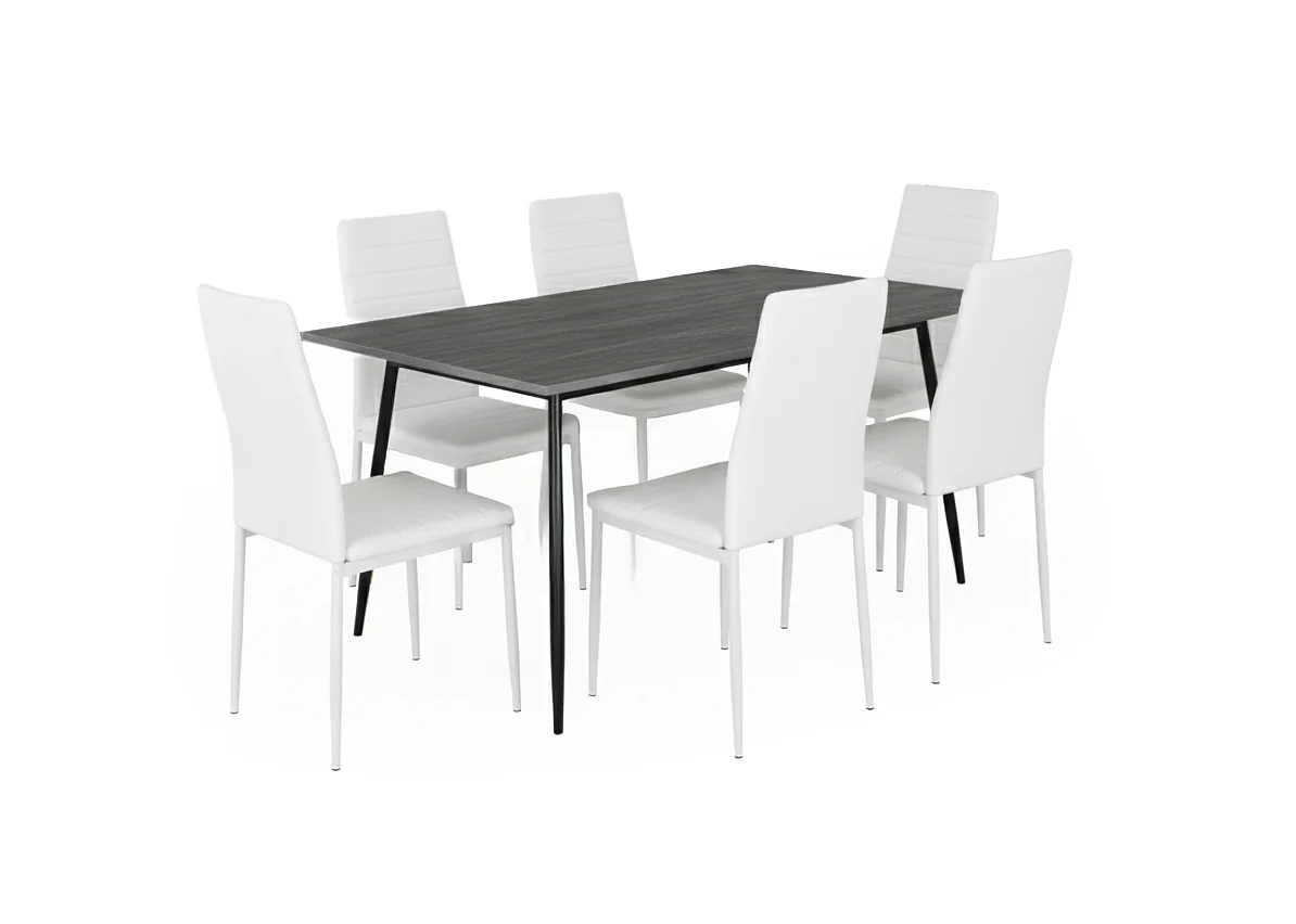 Mesa de Comedor 140cm + 6 Sillas Polipiel - Image 2