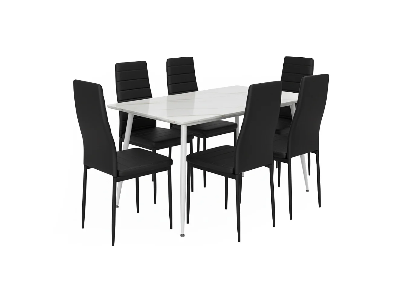 Mesa de Comedor 140cm + 6 Sillas Polipiel - Image 7