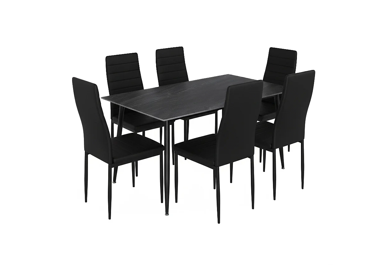 Mesa de Comedor 160cm + 6 Sillas Polipiel - Image 9