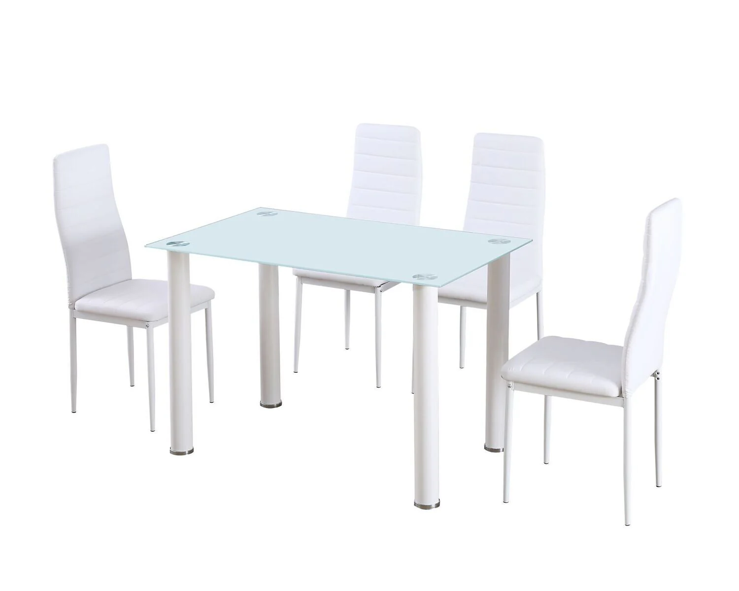 Mesa de Cristal Templado + 4 Sillas Polipiel. Comedor o Cocina - Image 10
