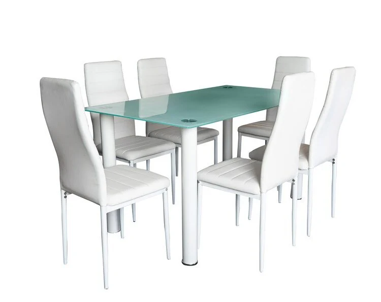 Mesa de Cristal Templado + 6 Sillas Polipiel. Comedor o Cocina - Image 11