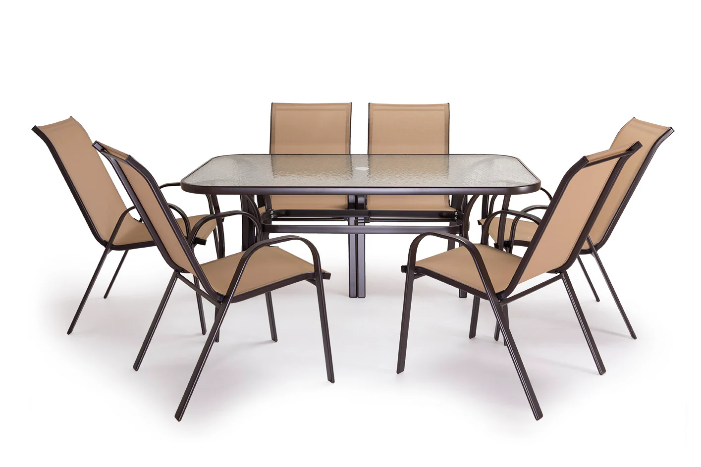 Mesa de Cristal Templado HC + 6 Sillas. Muebles de Jardin y Terraza - Image 6