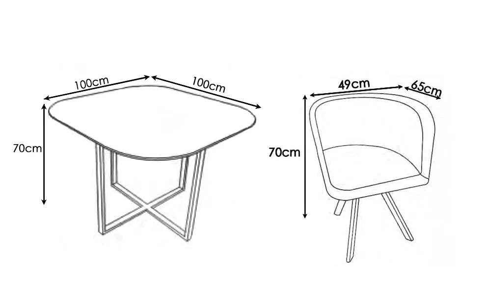 Mesa de Cristal Templado Teka + 4 Sillas. Comedor o Cocina - Image 3
