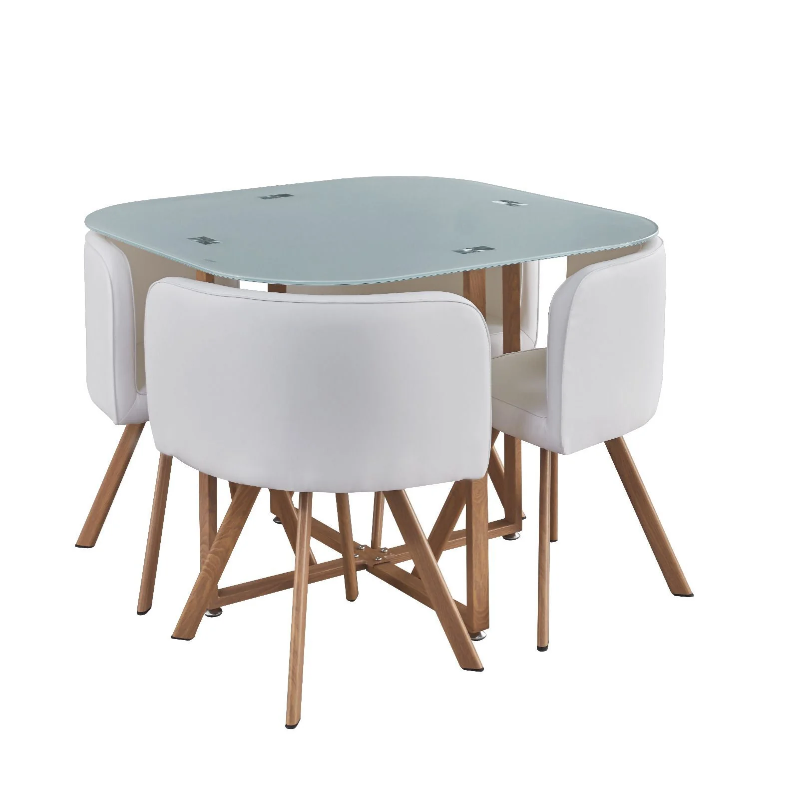 Mesa de Cristal Templado Teka + 4 Sillas. Comedor o Cocina - Image 5