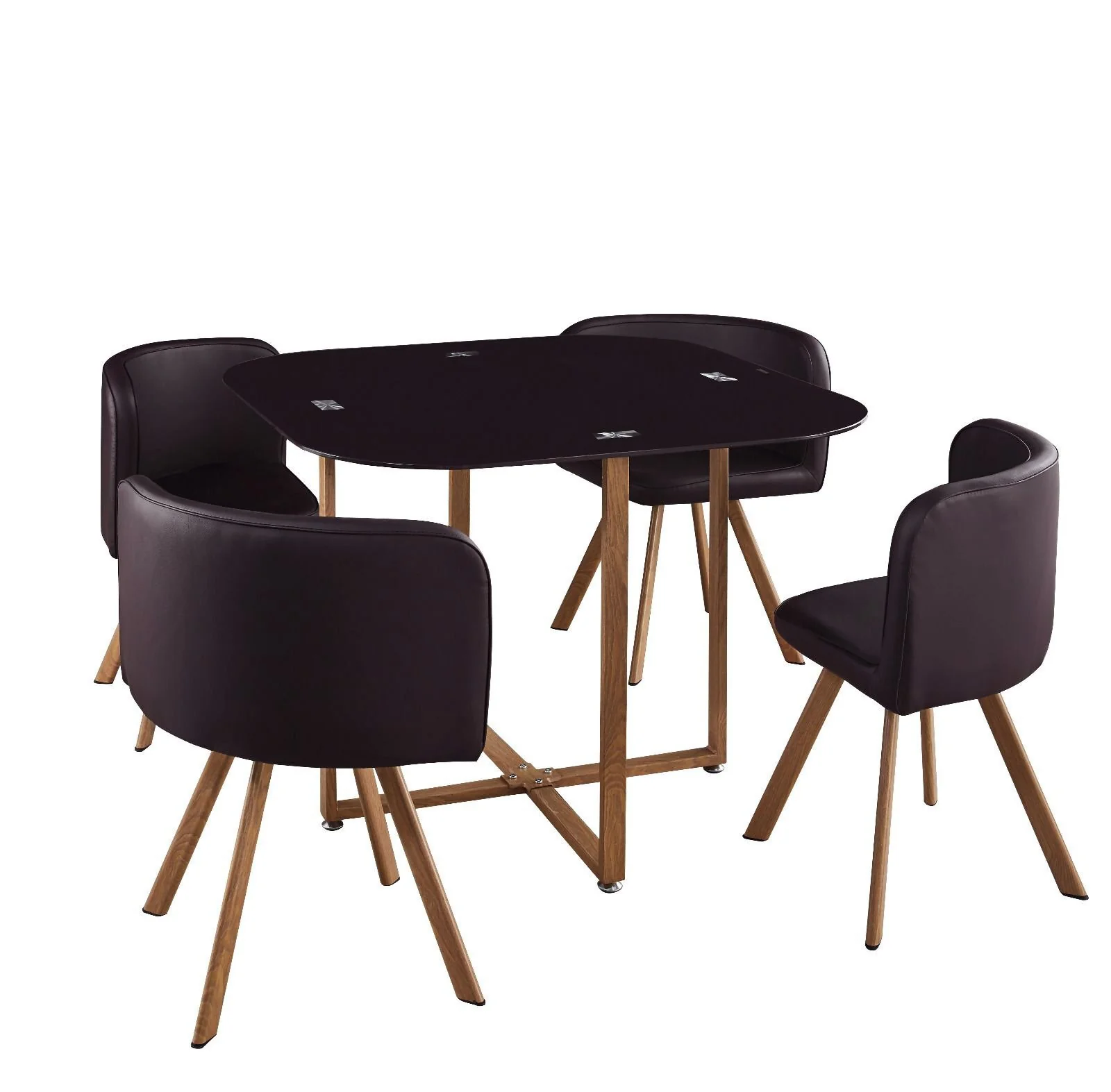Mesa de Cristal Templado Teka + 4 Sillas. Comedor o Cocina - Image 6
