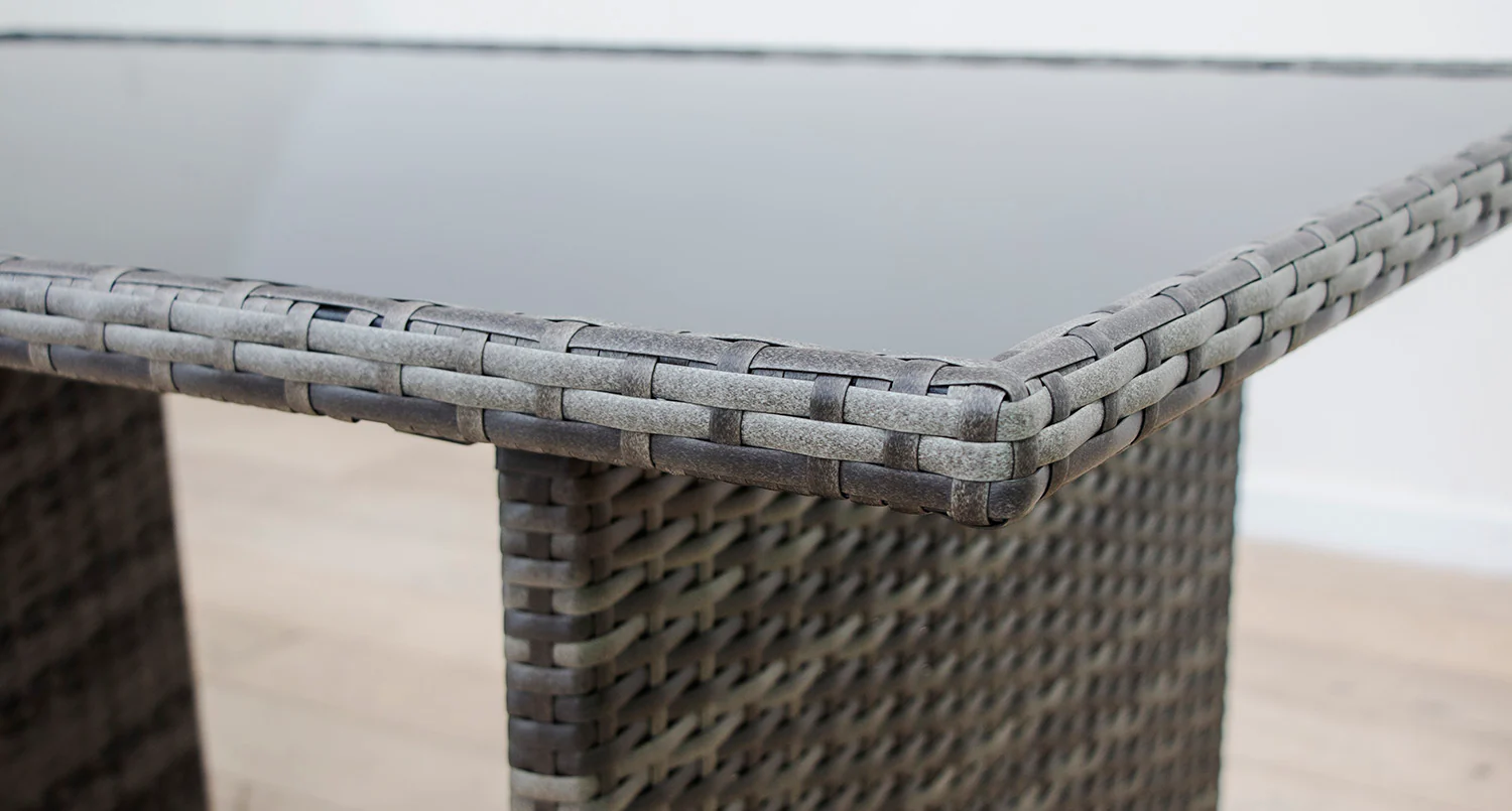 Mesa de Jardin Ratan PE y Cristal Templado. Muebles de Jardin y Terraza - Image 2