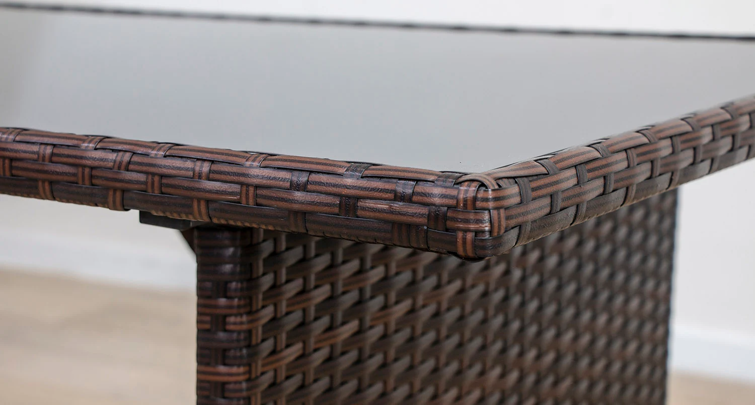 Mesa de Jardin Ratan PE y Cristal Templado. Muebles de Jardin y Terraza - Image 6