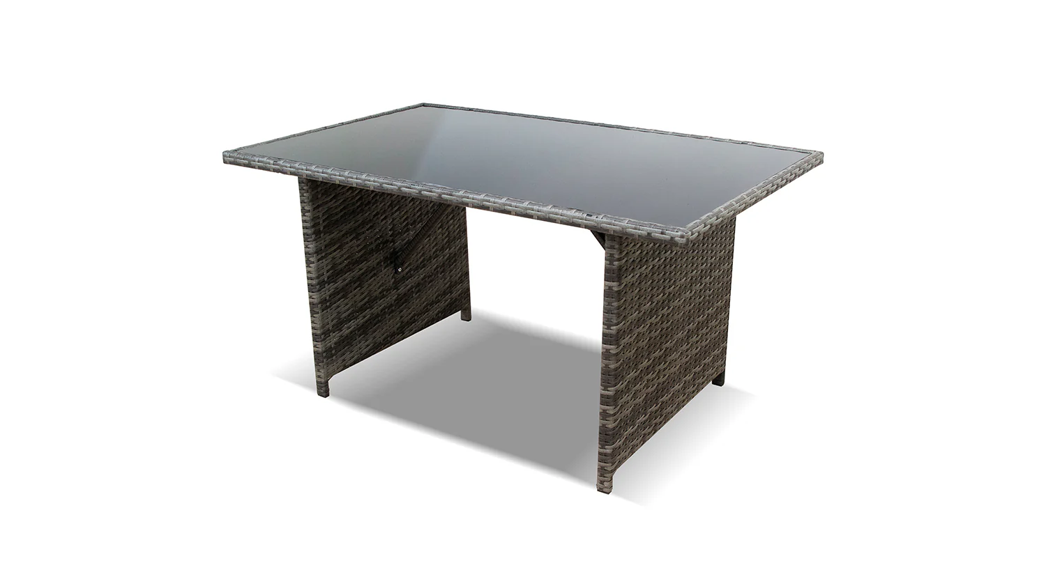 Mesa de Jardin Ratan PE y Cristal Templado. Muebles de Jardin y Terraza - Image 7