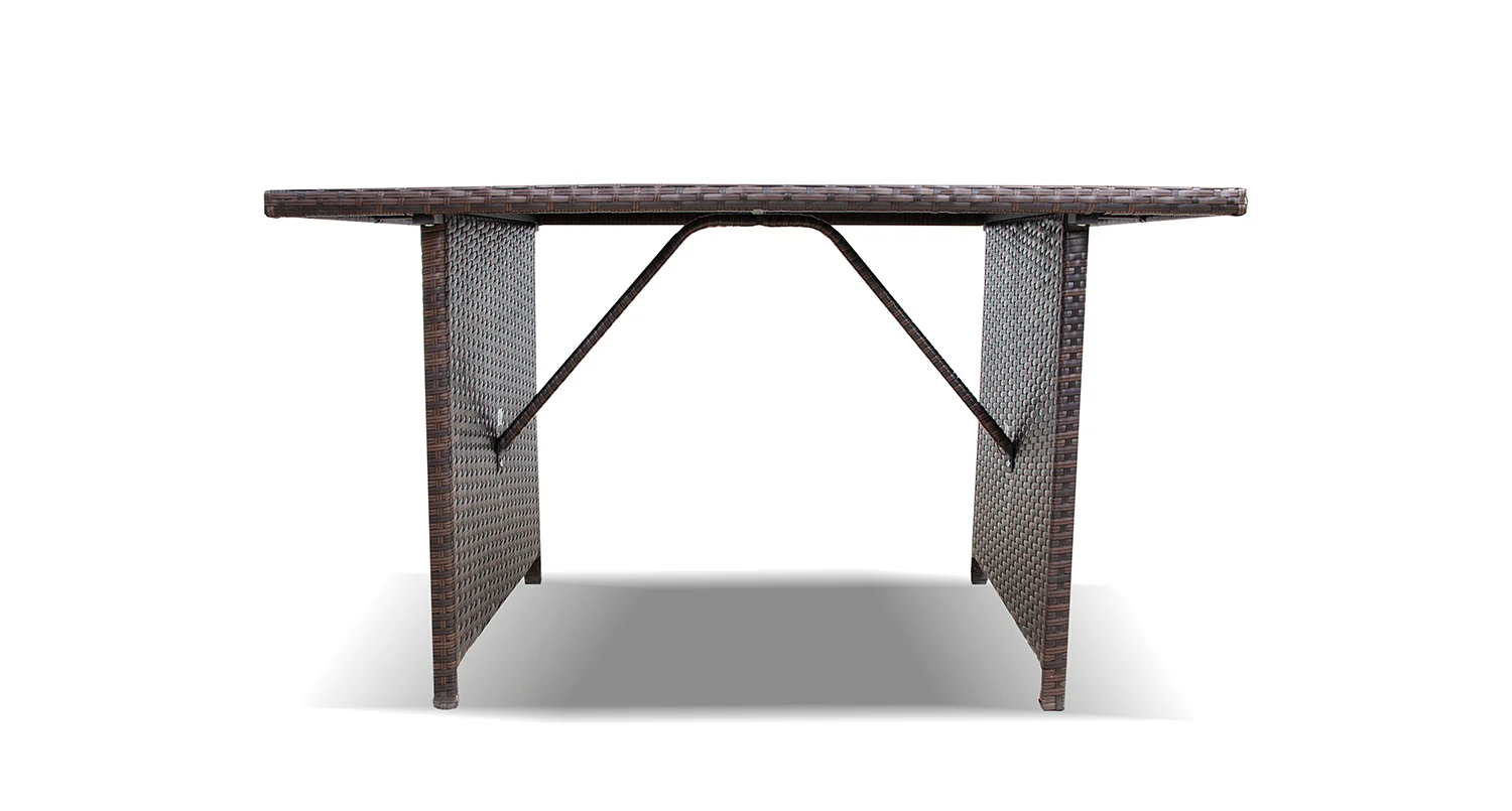 Mesa de Jardin Ratan PE y Cristal Templado. Muebles de Jardin y Terraza - Image 8