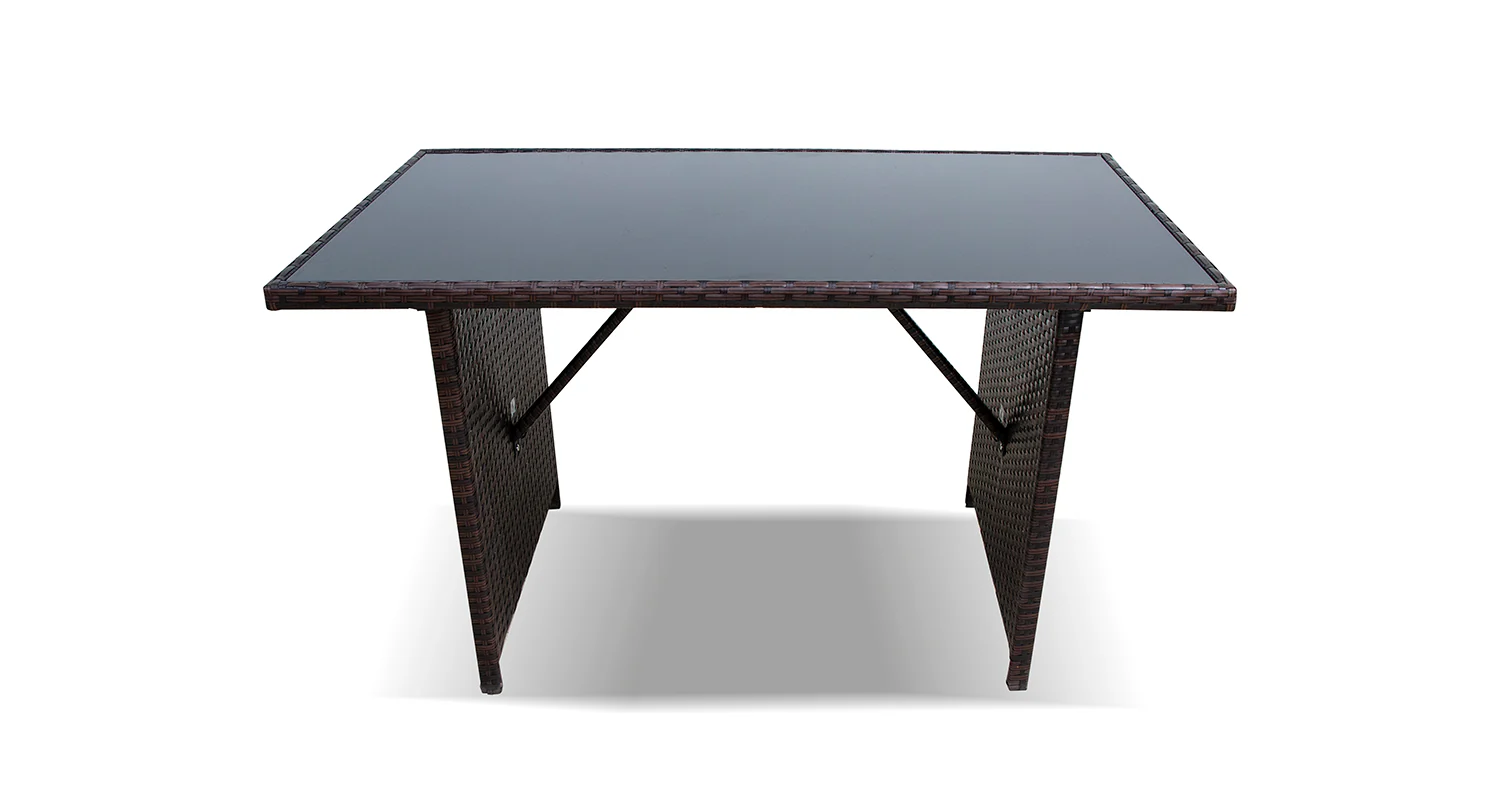 Mesa de Jardin Ratan PE y Cristal Templado. Muebles de Jardin y Terraza - Image 9