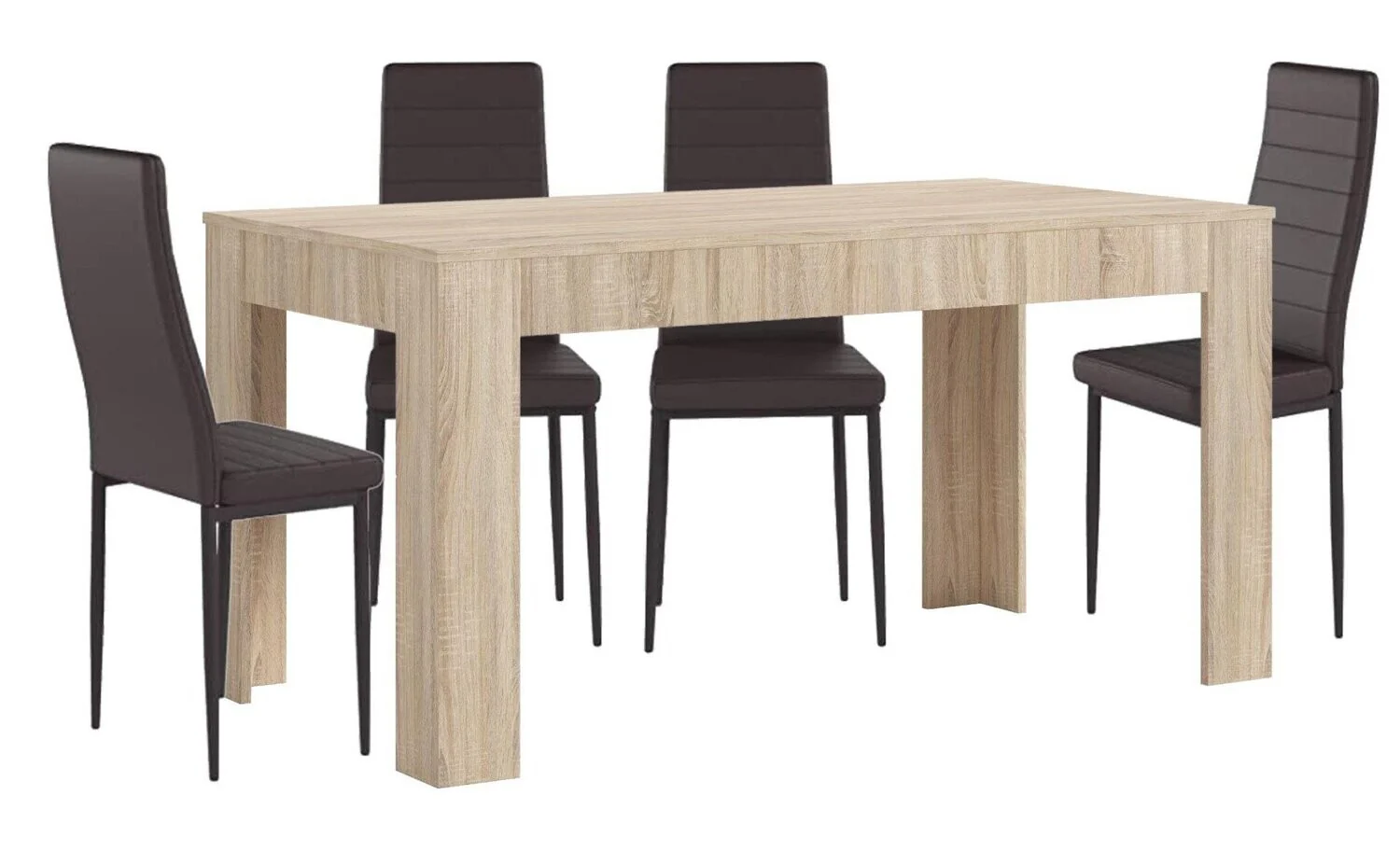 Mesa Extensible de Comedor o Cocina + 4 Sillas en Polipiel/metal - Image 10