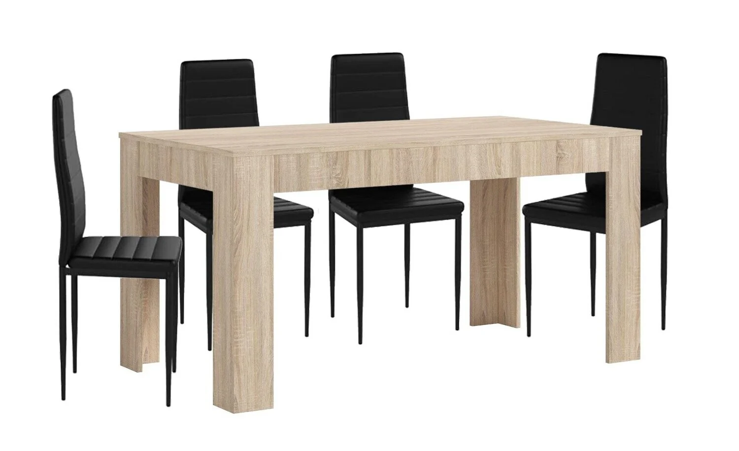 Mesa Extensible de Comedor o Cocina + 4 Sillas en Polipiel/metal - Image 11