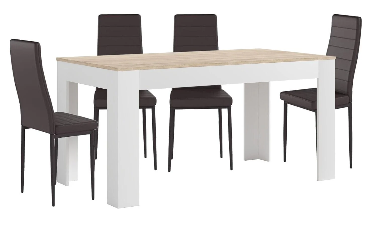 Mesa Extensible de Comedor o Cocina + 4 Sillas en Polipiel/metal - Image 14